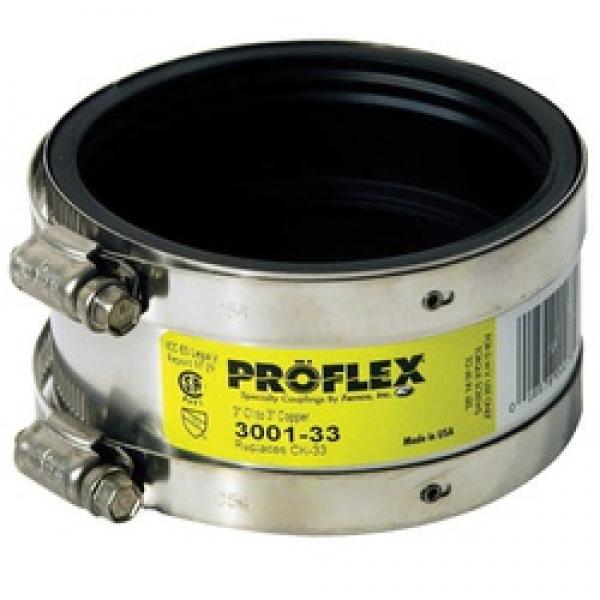 FERNCO PROFLEX 3001 Series P3001-33 Pipe Coupling, 3 in, 301 Stainless Steel