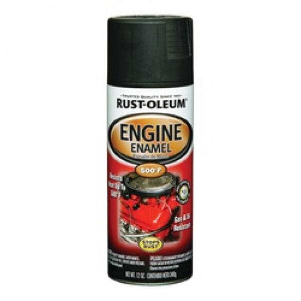 RUST-OLEUM AUTOMOTIVE 248938 Engine Enamel Spray Paint, Black, 12 oz,