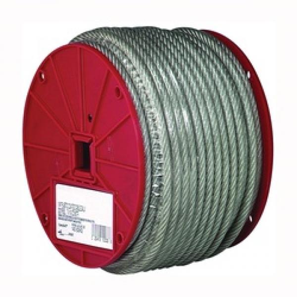 Campbell 7000497 Aircraft Cable, 1/8 in Dia, 250 ft L, 340 lb Working Load,