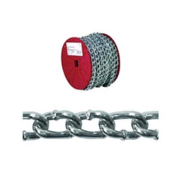 Campbell 0722527 Twist Link Coil Chain, #2/0, 70 ft L, 520 lb Working Load,