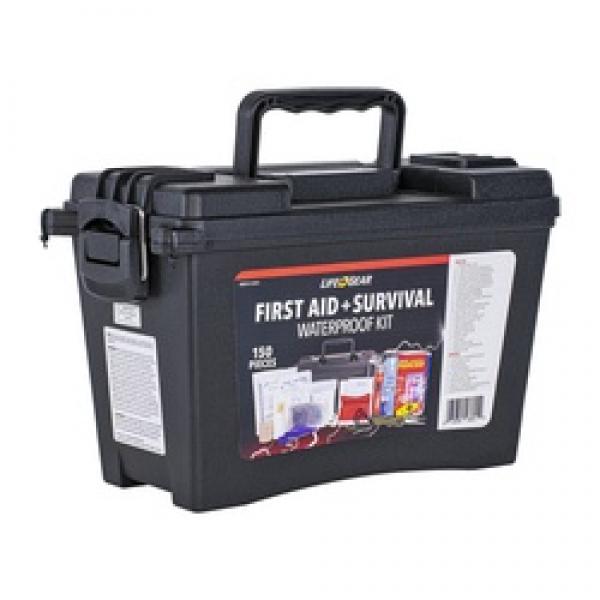 LIFE+GEAR 41-3815 First Aid and Surgical Kit, Plastic, Black
