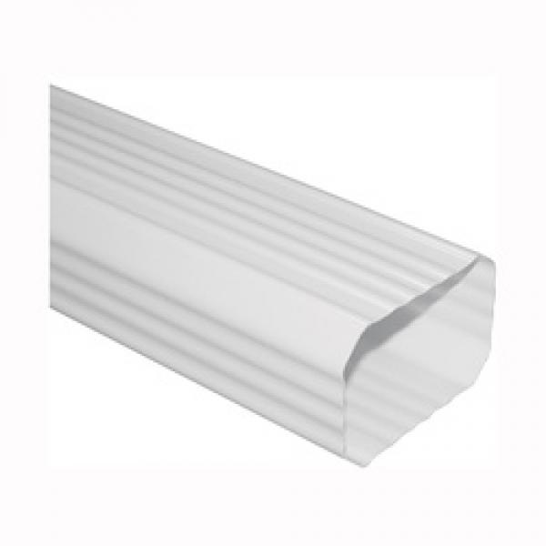 GENOVA AW200 Downspout, 2 in W, 3 in H, 10 ft L, Aluminum, White