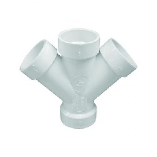 GENOVA 73430 Pipe Wye, 3 in, Hub, PVC, SCH 40 Schedule