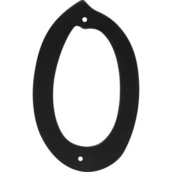 HILLMAN 841616 House Number, Character: 0, 4 in H Character, Black
