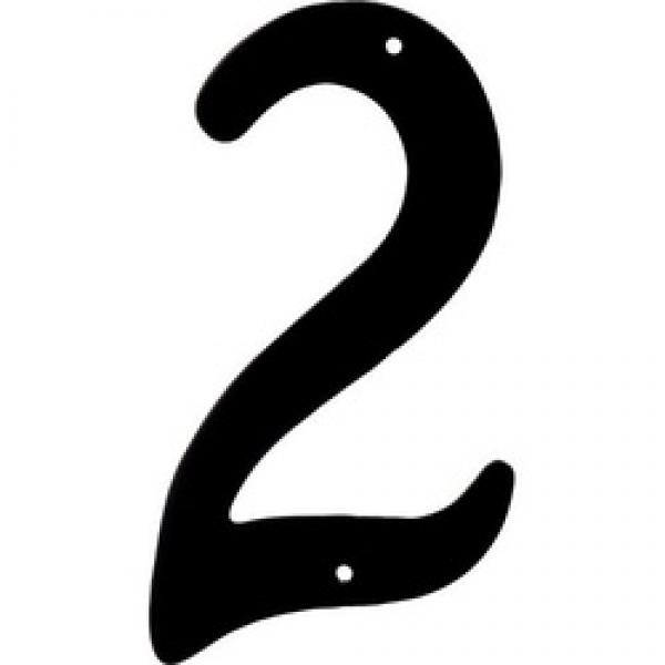 HILLMAN 841620 House Number, Character: 2, 4 in H Character, Black