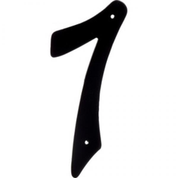 HILLMAN 841630 House Number, Character: 7, 4 in H Character, Black