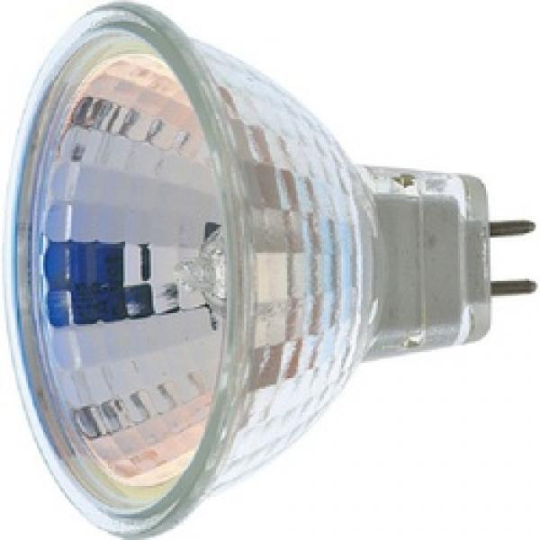 Satco S3463 Halogen Bulb, 50 W, Miniature GU5.3, GX5.3 Bi-Pin Lamp Base,