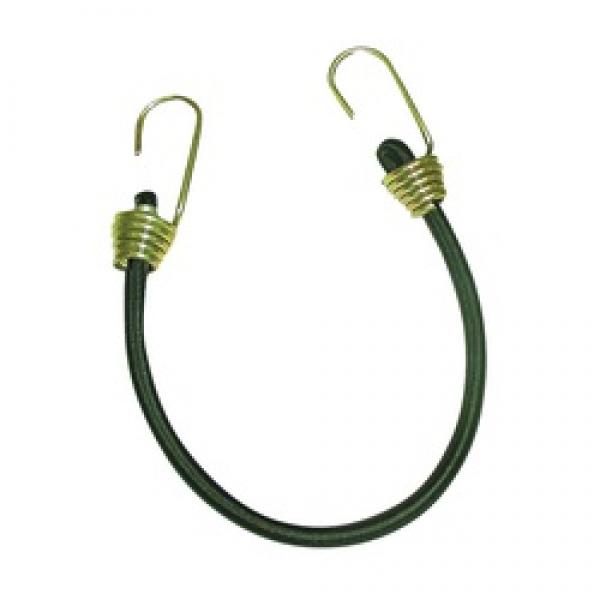 KEEPER 06192 Bungee Cord, 13/32 in Dia, 18 in L, Rubber, Hook End