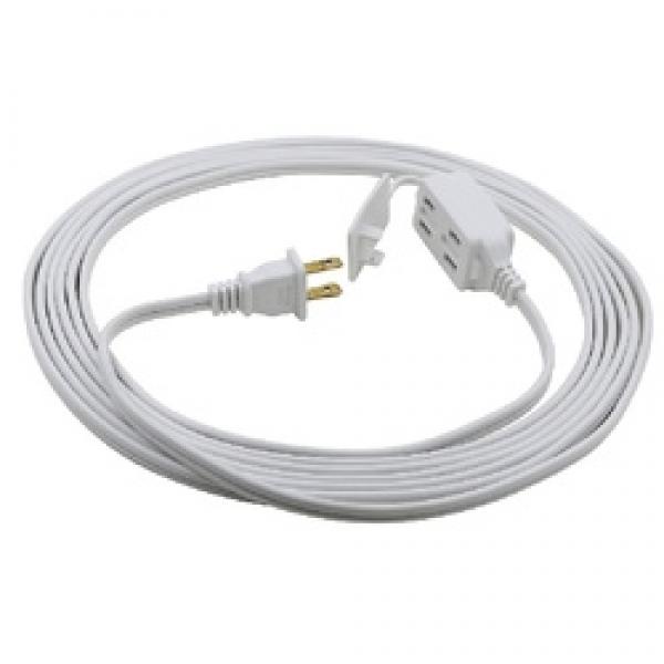 Prime EC660615 Extension Cord, 16/2 AWG Cable, 15 ft L, 13 A, 125 V, White