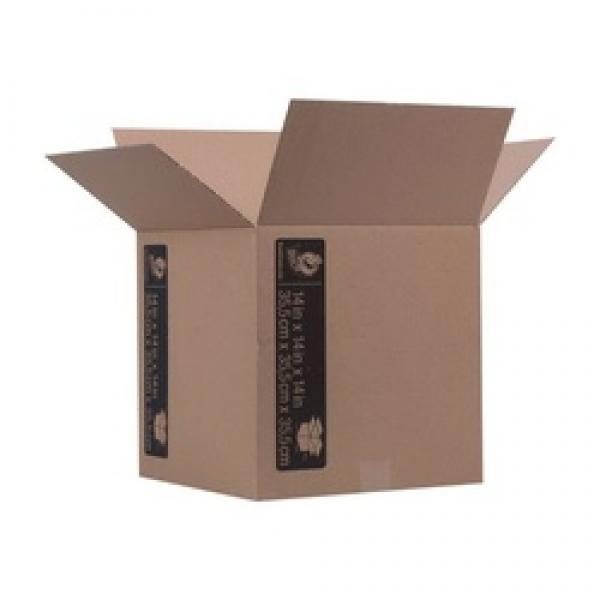 Duck 280349 Kraft Box, 14 in L, 14 in W, 32 lb Capacity, Brown