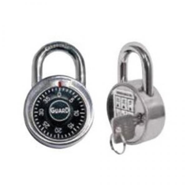 GUARD SECURITY 1500 Dial Padlock, Hardened/Chrome Plated Steel Shackle, 2 in