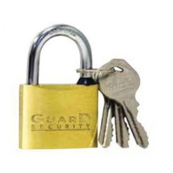 GUARD SECURITY 627 Padlock, Keyed Alike Key, Standard Shackle, 1-1/2 in H
