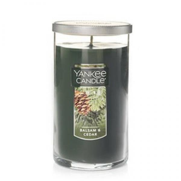 Yankee Candle Balsam & Cedar 1221207 Candle, 12 oz Candle, 80 to 110 hr