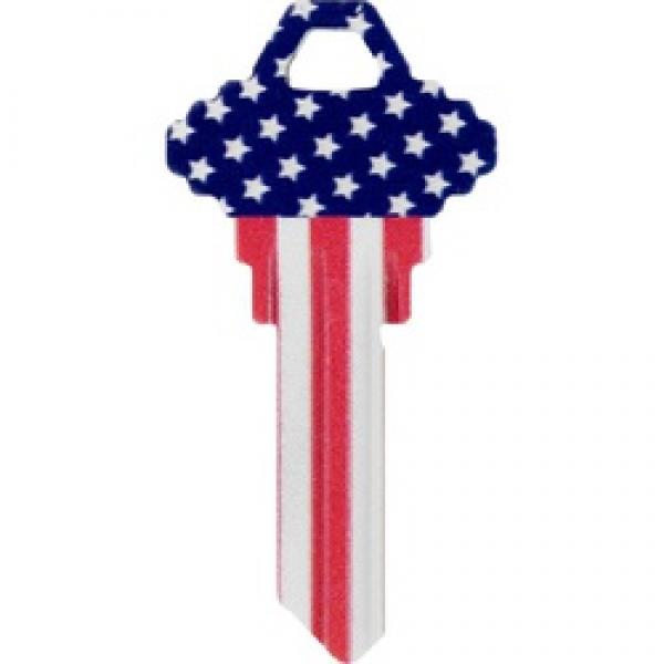 HILLMAN WacKey 89911 Key Blank, Brass, Nickel-Plated, For: Schlage/68 SC1