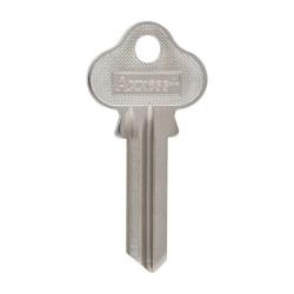 HILLMAN 88065 Key Blank, Brass, Nickel-Plated, For: Lockwood Locks