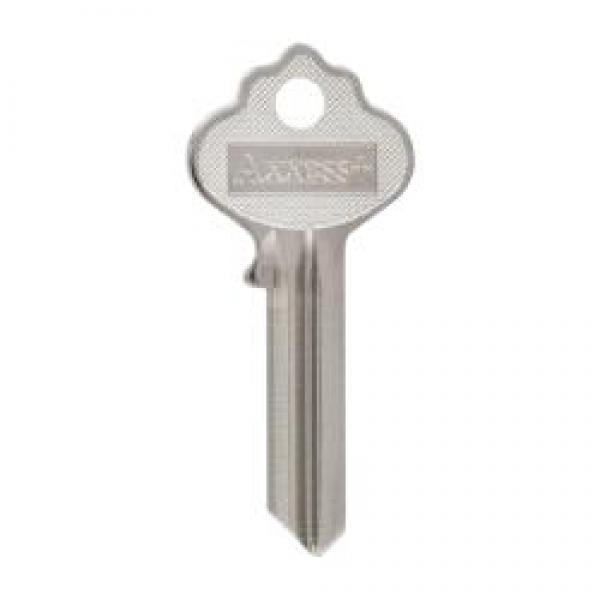 HILLMAN 88532 Key Blank, Brass, Nickel-Plated, For: Independent Locks