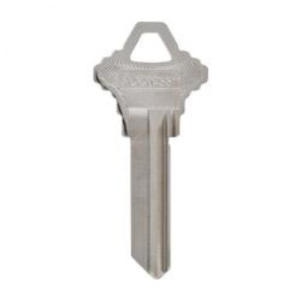 HILLMAN 88081 Key Blank, Brass, Nickel-Plated, For: Schlage Locks