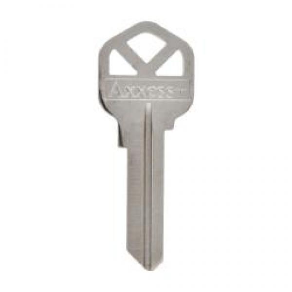 HILLMAN 88083 Key Blank, Brass, Nickel-Plated, For: Titan Locks