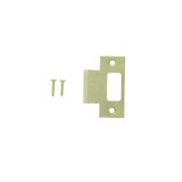 World and Main 58155 Box Strike Plate, 4-7/8 in L, 1-1/4 in W, Brass