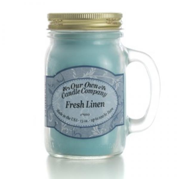Our Own Candle Company SIC1-FL Scented Candle, Fresh Linen Fragrance, 100 hr