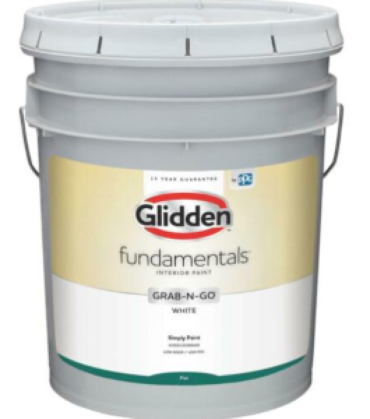Glidden Fundamentals White Flat 5 Gallon
