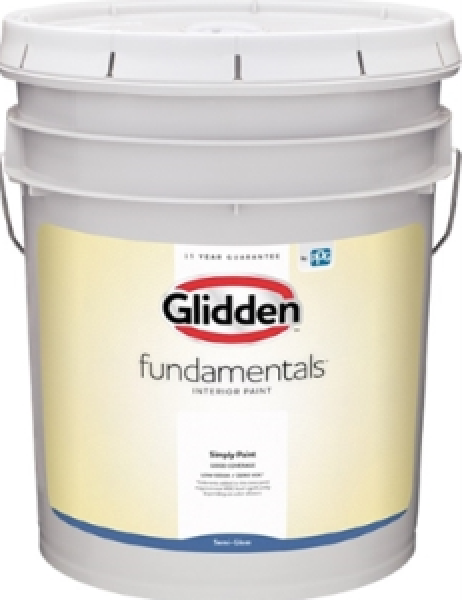 Glidden Fundamentals White Semi-Gloss 5 Gallon