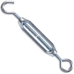 HILLMAN 321882 Turnbuckle, 90 lb Working Load, 1/4-20 Thread, Hook, Eye,