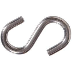 Hardware Essentials 322144 S-Hook, 55 lb Working Load, 0.177 in Dia Wire,