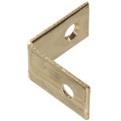 Hardware Essentials 851150 Flat Corner Brace, 1 in L, Solid Brass, Bright