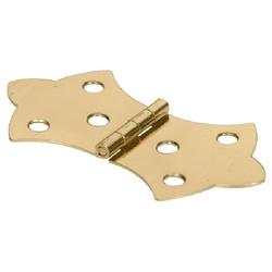 Hardware Essentials 851198 Decorative Hinge, Brass, Bright Brass, Flush