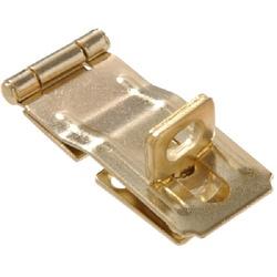 Hardware Essentials 851410 Safety Hasp, 3-1/2 in L, Yellow Dichromate/Zinc,