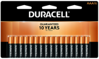 16pk Duracell CopperTop AAA Batteries