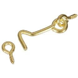 Hardware Essentials 851926 Gate Hook and Eye Latch, Brass