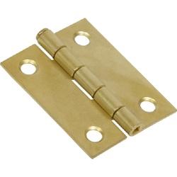 Hardware Essentials 852586 Door Hinge, Brass, Removable Pin, Screw Mounting,