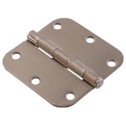 Hardware Essentials 852594 Door Hinge, 3-1/2 in H Frame Leaf, Satin Nickel,