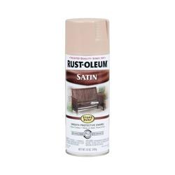 RUST-OLEUM STOPS RUST 276271 Enamel Paint, Low Satin, French Beige, 12 oz,