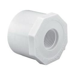 LASCO 438251BC Reducing Bushing, 2 x 1-1/2 in, Spigot x FNPT, PVC, White,