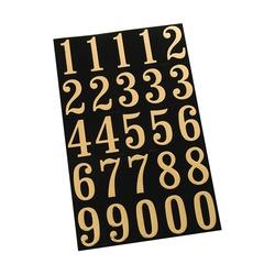 HY-KO MM-3N Packaged Number Set, 1-3/4 in H Character, Gold Character, Black