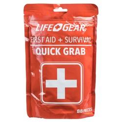 LIFE+GEAR 41-3819 First Aid Kit, 88-Piece, Red