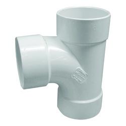 GENOVA 400 Series 41130 Sanitary Pipe Tee, 3 in, Hub, PVC, White