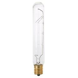 Satco S3709 Incandescent Bulb, 25 W, T6-1/2 Lamp, Intermediate E17 Lamp