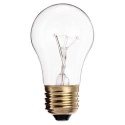 Satco S3720 Incandescent Bulb, 40 W, A15 Lamp, Medium E26 Lamp Base, 290