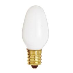 Satco S3792 Incandescent Bulb, 7 W, C7 Lamp, E12 Candelabra Lamp Base, 28