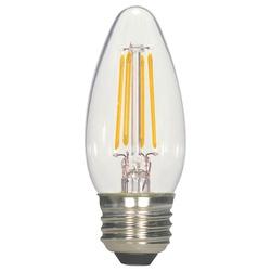 Satco S21707 LED Bulb, Decorative, B11 Lamp, 60 W Equivalent, E26 Lamp Base,
