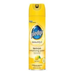 Pledge 697831 Beautify Lemon Enhancing Polish, White, Aerosol, Citrus, 9.7