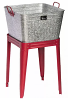 17 Gallon Metal Washtub Beverage Stand