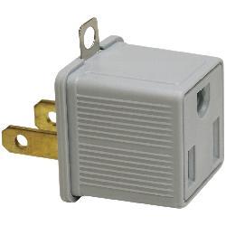 PowerZone ORAD3200 Outlet Adapter, 125 V, 3 -Outlet, Gray