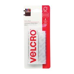 VELCRO Brand 90076 Fastener, 3/4 in W, 3-1/2 in L, Nylon, White, Rubber