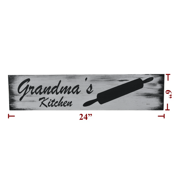 24" x 6" "Grandma's Kitchen" Wood Sign