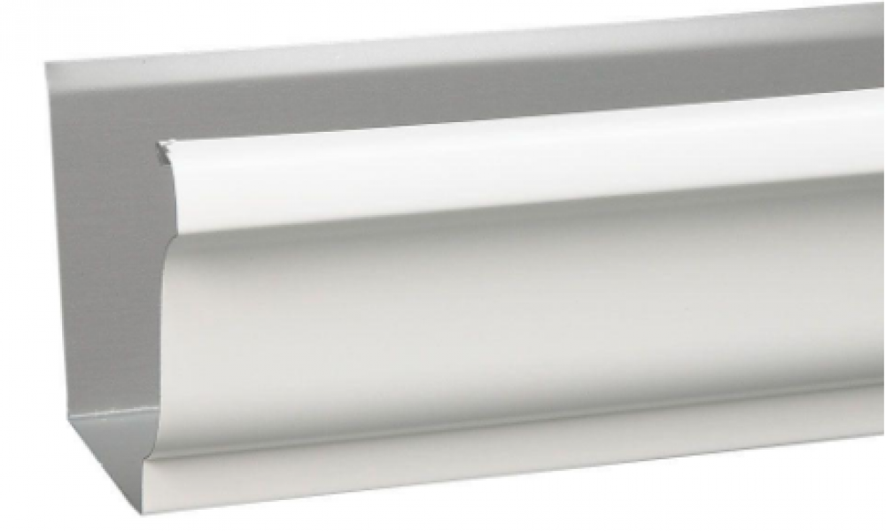 5 in x 10 ft White Aluminum Gutter